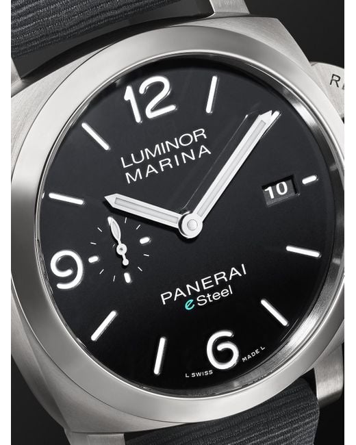 Panerai Black Luminor Marina Automatic 44Mm Esteel And Recycled Pet Watch, Ref. No. Pam01158 for men