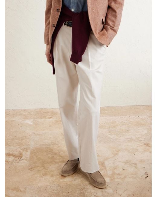 Tod's White Suede Loafers for men