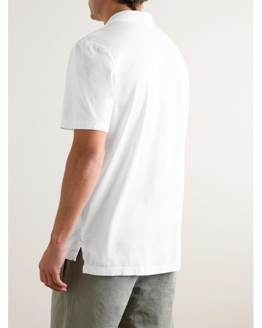 James Perse White Supima Cotton-Jersey Polo Shirt for men