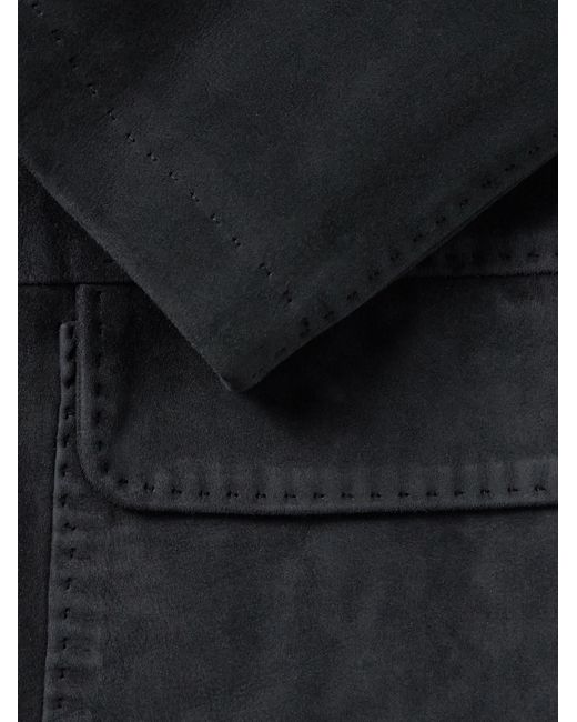 Sid Mashburn Blue Butcher Unstructured Suede Blazer for men