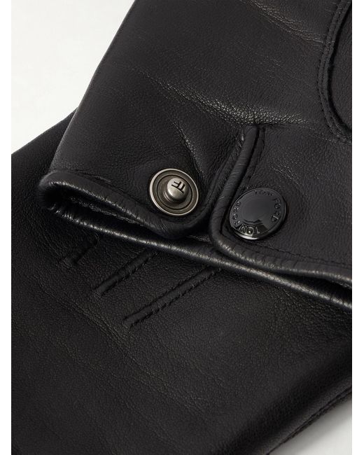Tom Ford Black Leather Gloves for men