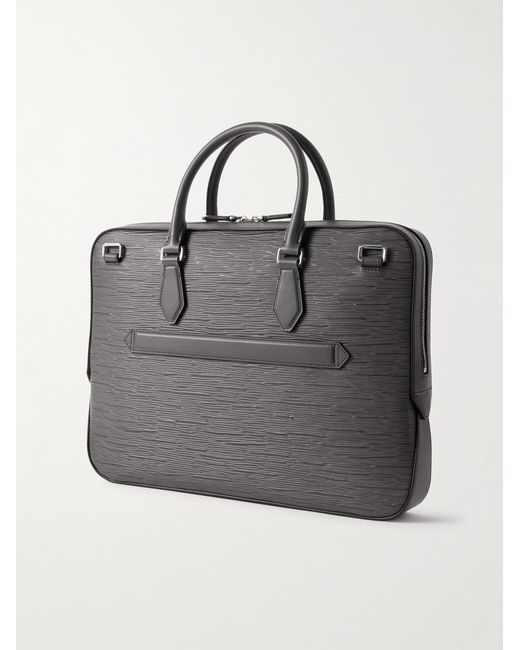 Montblanc Black Textured-leather Briefcase for men