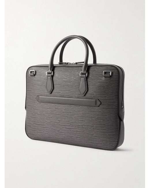Montblanc Black Textured-leather Briefcase for men