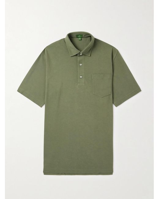 Sid Mashburn Green Peri Logo-Embroidered Pima Cotton-Piqué Polo Shirt for men