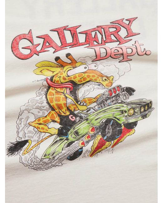 GALLERY DEPT. White Rally Glittered Logo-print Cotton-jersey T-shirt for men