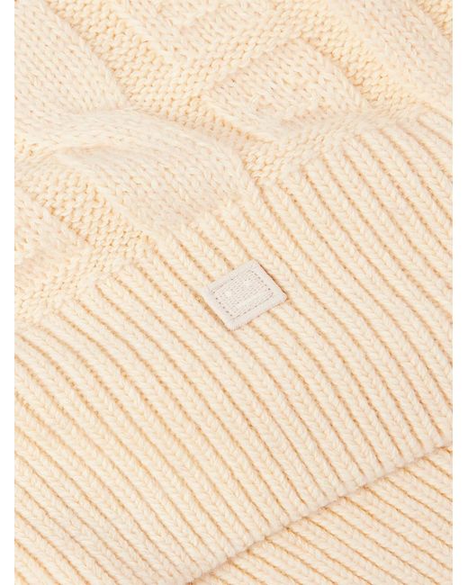 Acne Natural Kreen Logo-Appliquéd Cable-Knit Cotton-Blend Sweater Vest for men