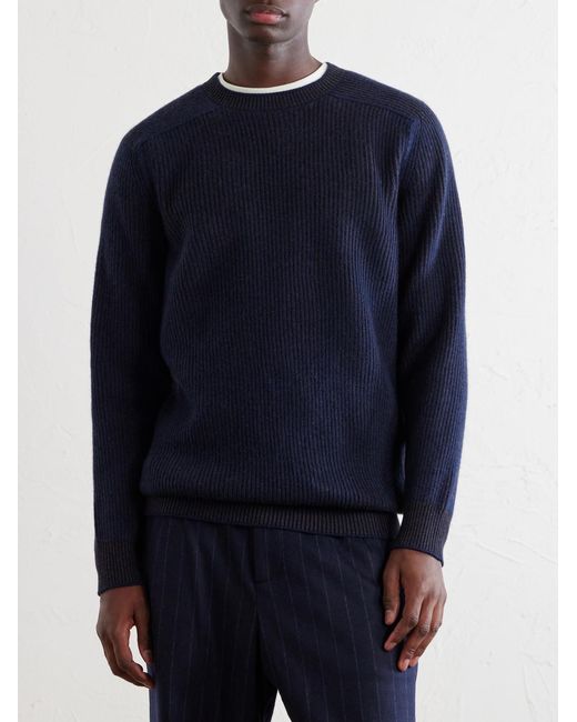 Sease Blue Dinghy Cashmere Sweater for men
