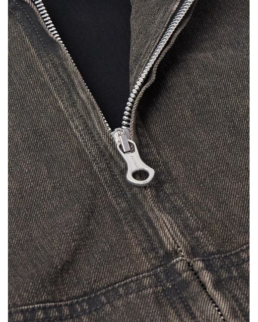 Our Legacy Black Bank Denim Hooded Jacket for men