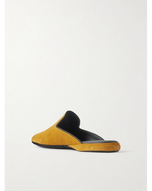 Rubinacci Brown Comfort Suede Slippers for men