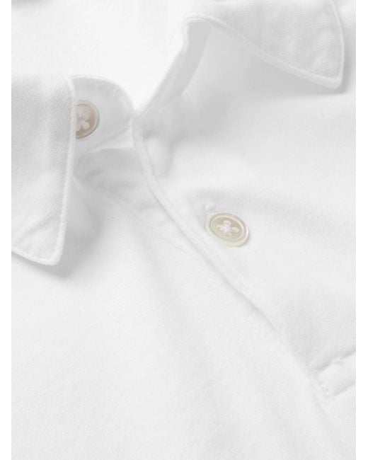 James Perse White Supima Cotton-Jersey Polo Shirt for men