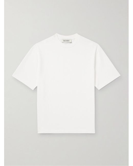 Rohe White Organic Cotton-jersey T-shirt for men