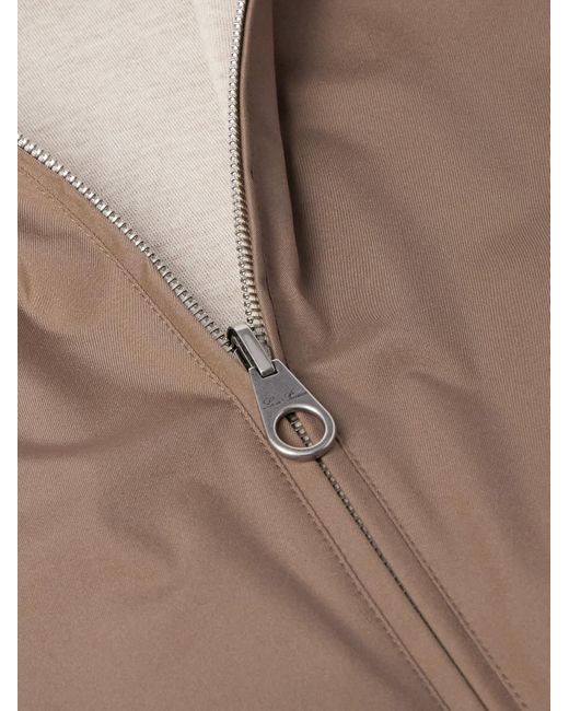 Loro Piana Brown Reversible Windmate Storm System Nylon And Cashmere Blouson Jacket for men