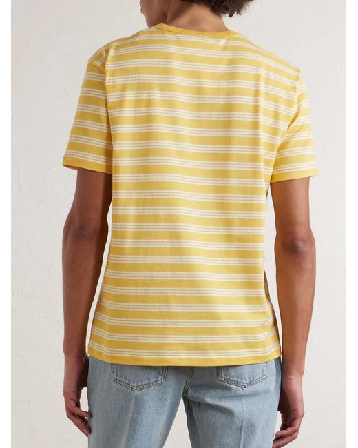 Valentino Garavani Metallic Striped Printed Cotton-Jersey T-Shirt for men