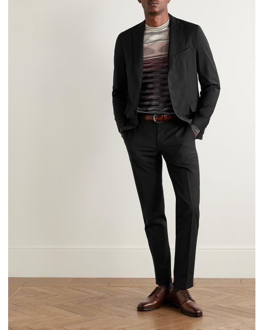 Boglioli Black K-jacket Unstructured Wool-blend Crepe Suit Jacket for men