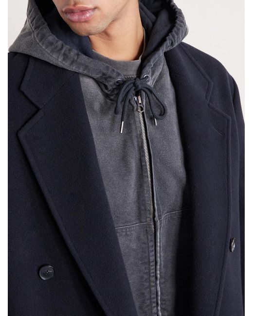 Auralee Gray Garment-dyed Cotton-canvas Zip-up Hooded Jacket for men