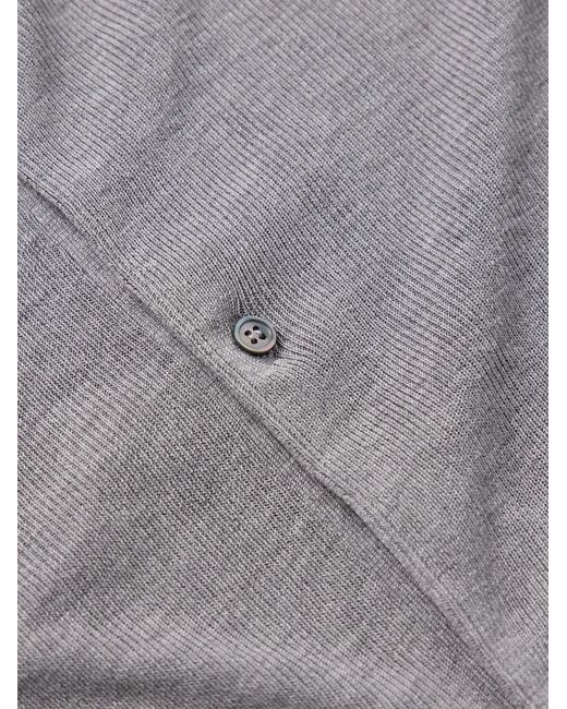 Officine Generale Gray Brent Slim-Fit Lyocell And Wool-Blend Cardigan for men