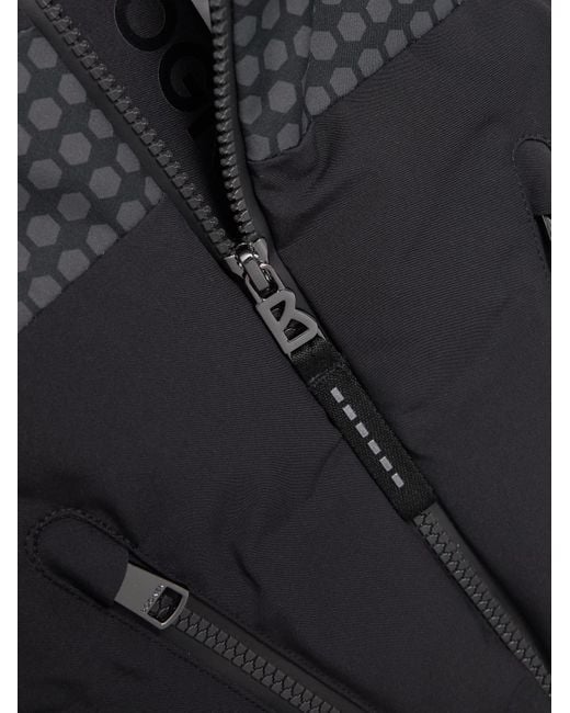 Bogner Black Fionn2-T Panelled Quilted Hooded Ski Jacket for men
