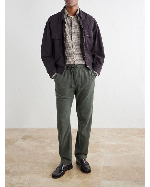 Hartford Natural Paul Striped Cotton-Gabardine Shirt for men