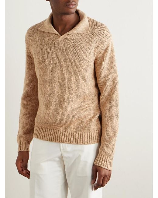 Loro Piana Natural Isola Bella Cotton Polo Shirt for men