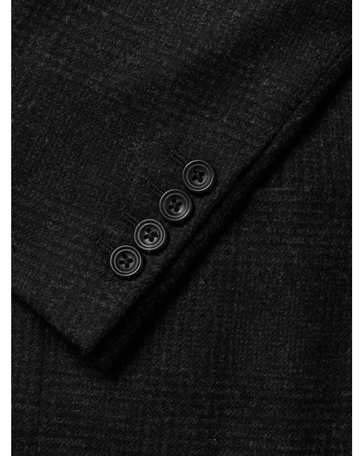 Kingsman Black Checked Wool And Cashmere-blend Blazer for men