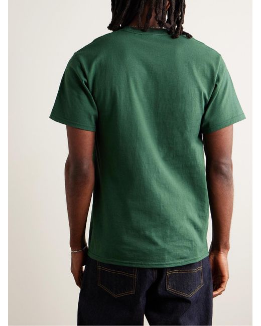 Noah NYC Green Always Got The Blues Printed Cotton-jersey T-shirt for men