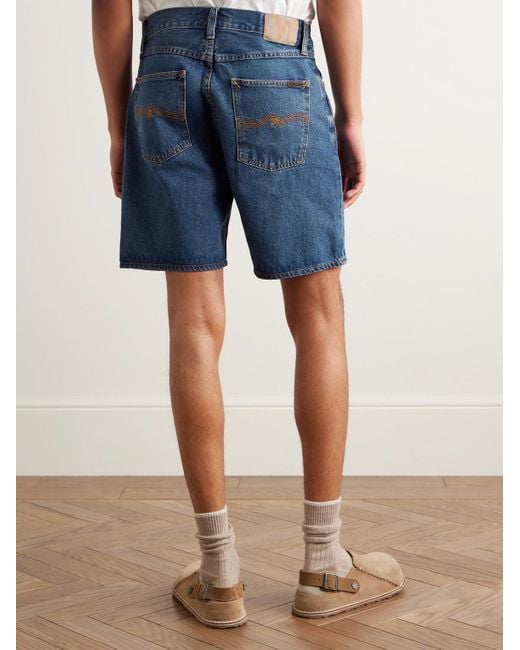 Shorts A Gamba Dritta di Nudie Jeans in Blue da Uomo