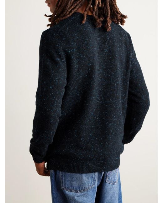 Inis Meáin Blue Merino Wool And Cashmere-blend Sweater for men