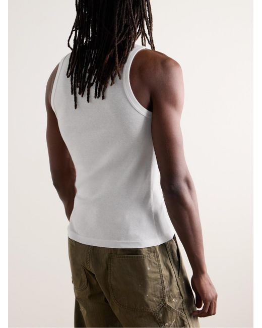 Visvim White Sublig Three-pack Cotton-blend Jersey Tank Tops for men