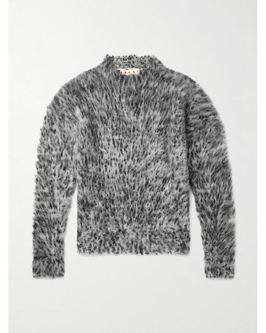 Marni Gray Alpaca-Blend Sweater for men