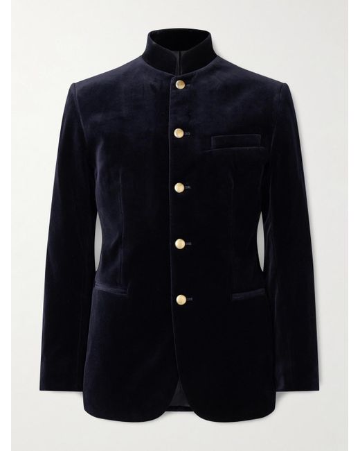 Favourbrook Blue Cotton-velvet Jacket for men