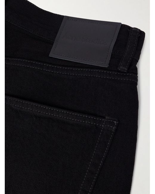 Jeans A Gamba Larga 1981 di Acne in Black da Uomo