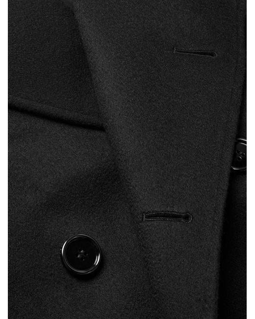 Burberry Black Kensington Double-breasted Cashmere Coat for men