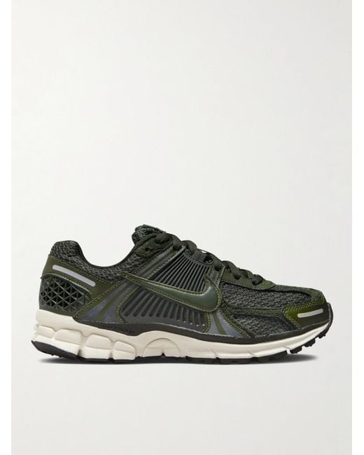 Nike Green Zoom Vomero 5 Leather And Rubber-trimmed Mesh Sneakers for men