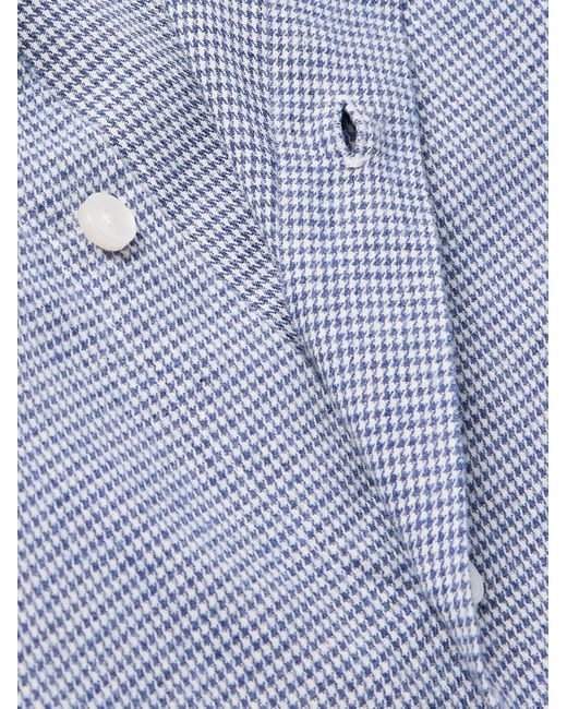 Camicia Slim-Fit di Incotex in Blue da Uomo
