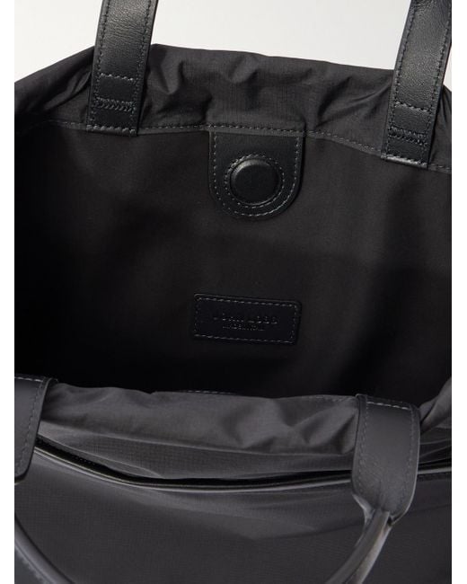 John Lobb Black Leather-Trimmed Shell Shoe Bag for men