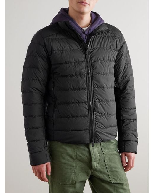 Canada Goose Black Crofton Logo-appliquéd Quilted Enduraluxe® Down Jacket for men