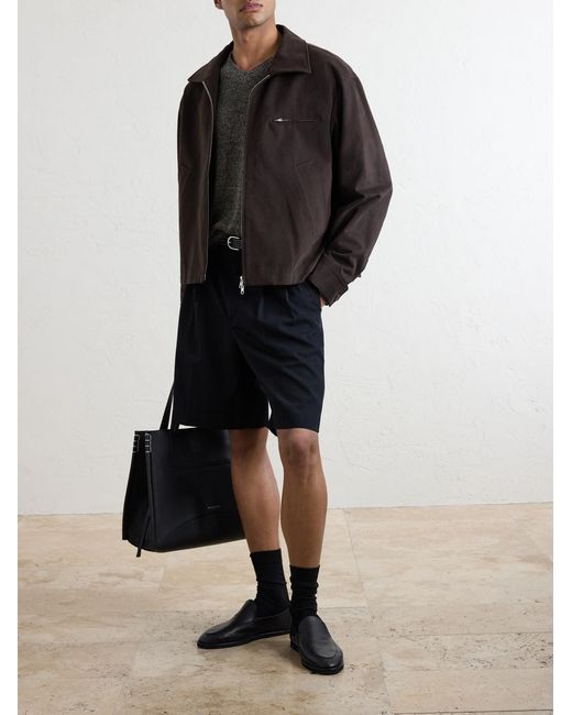 mfpen Black Postal Cotton-Velvet Jacket for men