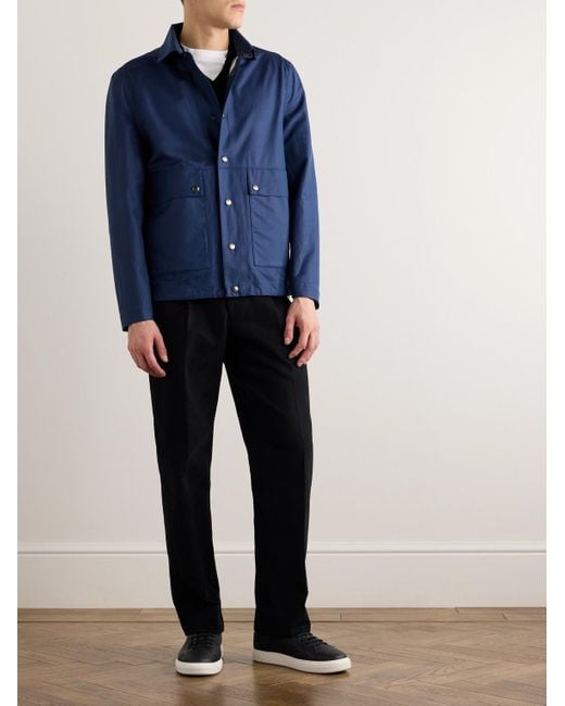 Brunello Cucinelli Blue Linen And Silk-blend Jacket for men