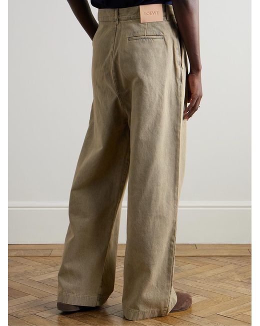 Loewe Natural Straight-Leg Pleated Jeans for men