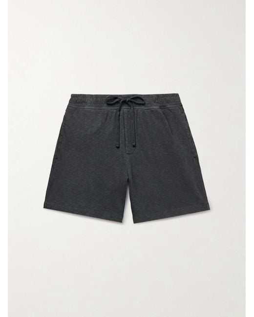 James Perse Gray Loopback Cotton-Jersey Drawstring Shorts for men