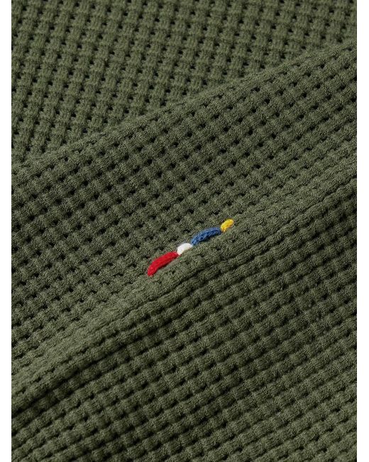 Orlebar Brown Green Roddy Waffle-knit Lenzingtm Ecoverotm-blend Polo Shirt for men