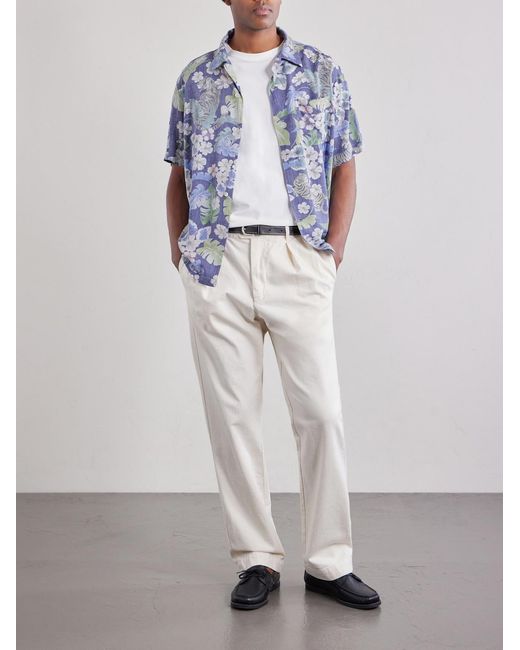 Hartford Blue New Palmito Printed Woven Shirt for men