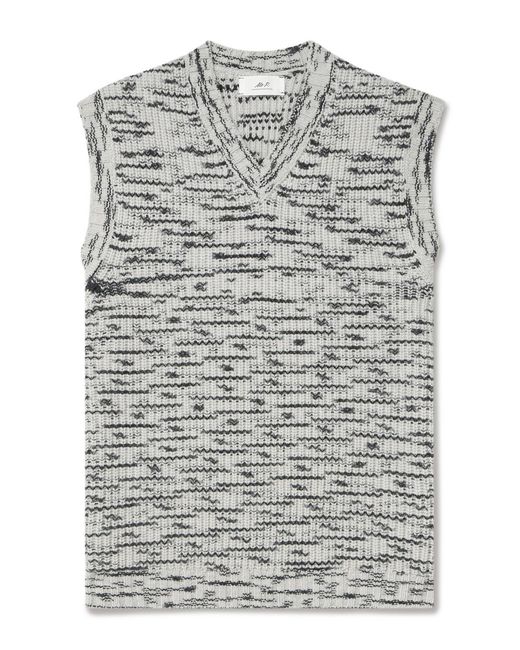 Mr P. Gray Space-Dyed Wool Sweater Vest for men