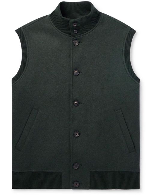 Loro Piana Green Carry Padded Cashmere Gilet for men