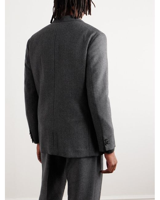 Kaptain Sunshine Black Double-Breasted Wool Suit Jacket for men