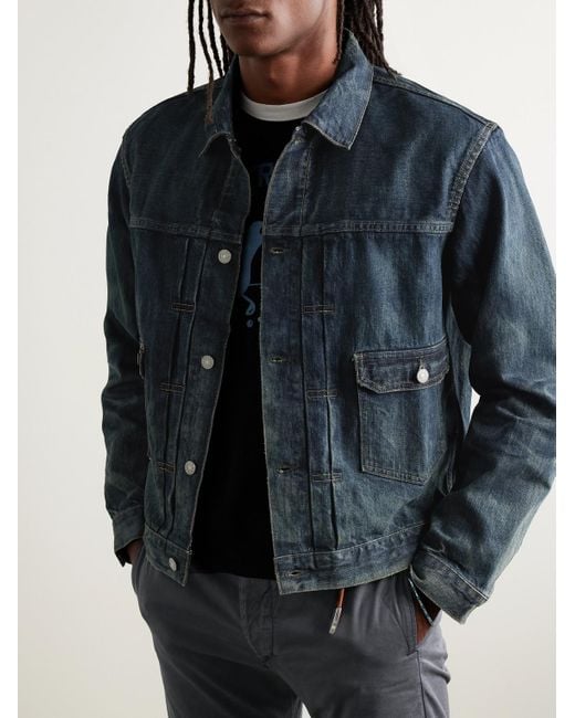 RRL Blue Type 2 Denim Trucker Jacket for men