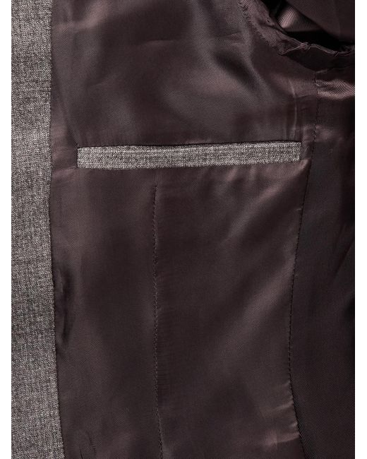 FRAME Gray Double-Breasted Virgin Wool-Flannel Suit Jacket for men