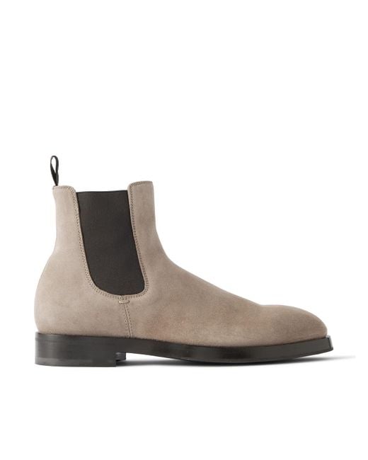 Officine Creative Brown Ortega 003 Suede Chelsea Boots for men