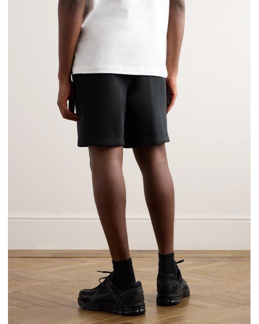 Nike Gerade geschnittene Shorts aus "Tech Fleece"-Material aus einer Baumwollmischung mit Kordelzugbund in Black für Herren