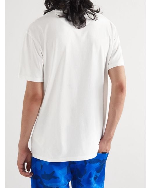 Valentino Garavani White Logo-Appliquéd Cotton-Jersey T-Shirt for men
